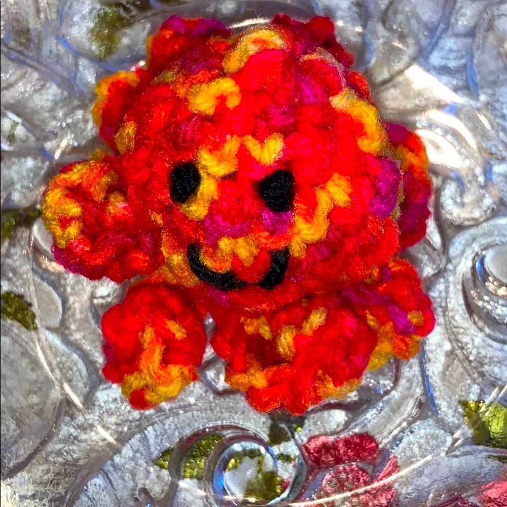 Three Hand Crafted Crocheted Organic Catnip Octopus Cat Toys - Picture 4 of 6